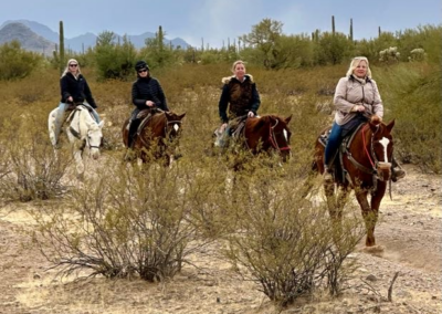 Trail Ride during a Women's Retreat in Arizona Desert