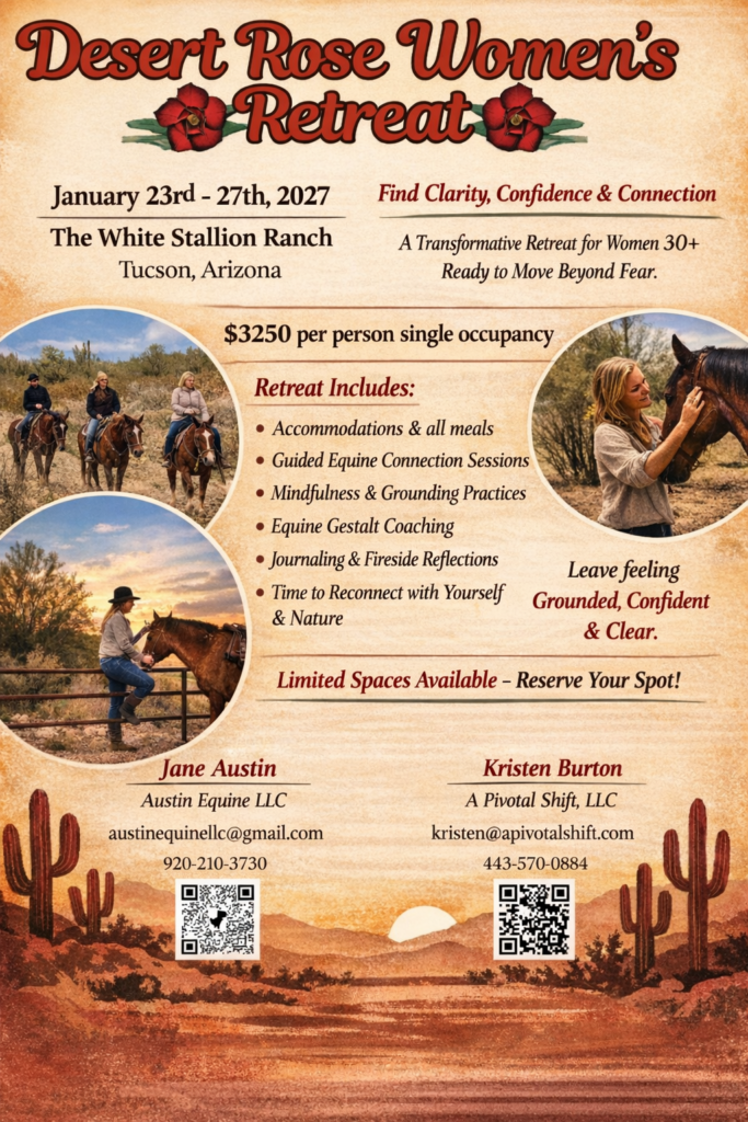 Flyer describing 2027 Desert Rose Women's Retreat Pricing, activities, purpose